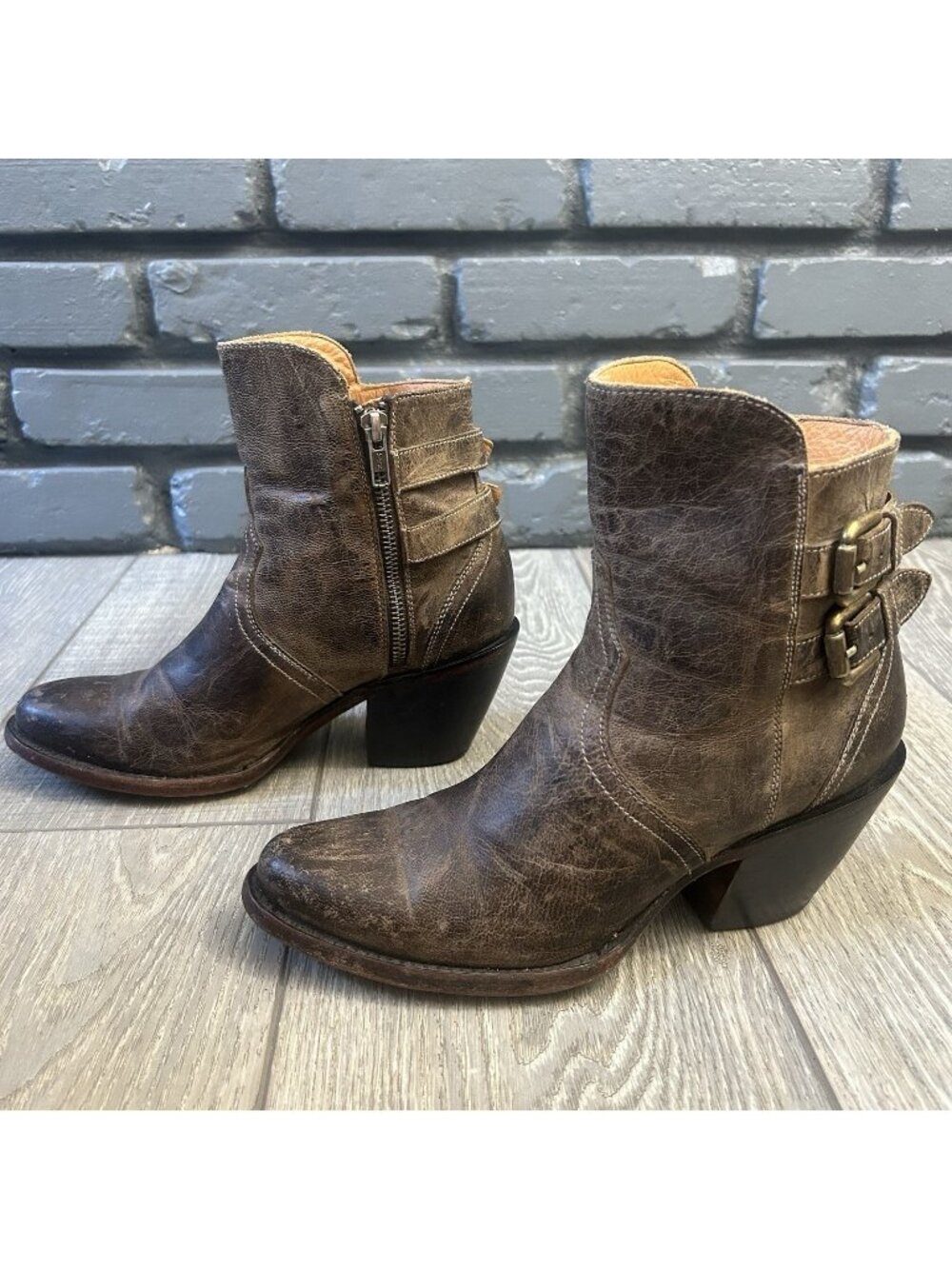 Lucchese M5047 Ankle Booties Cowboy Boots Womens 7 B